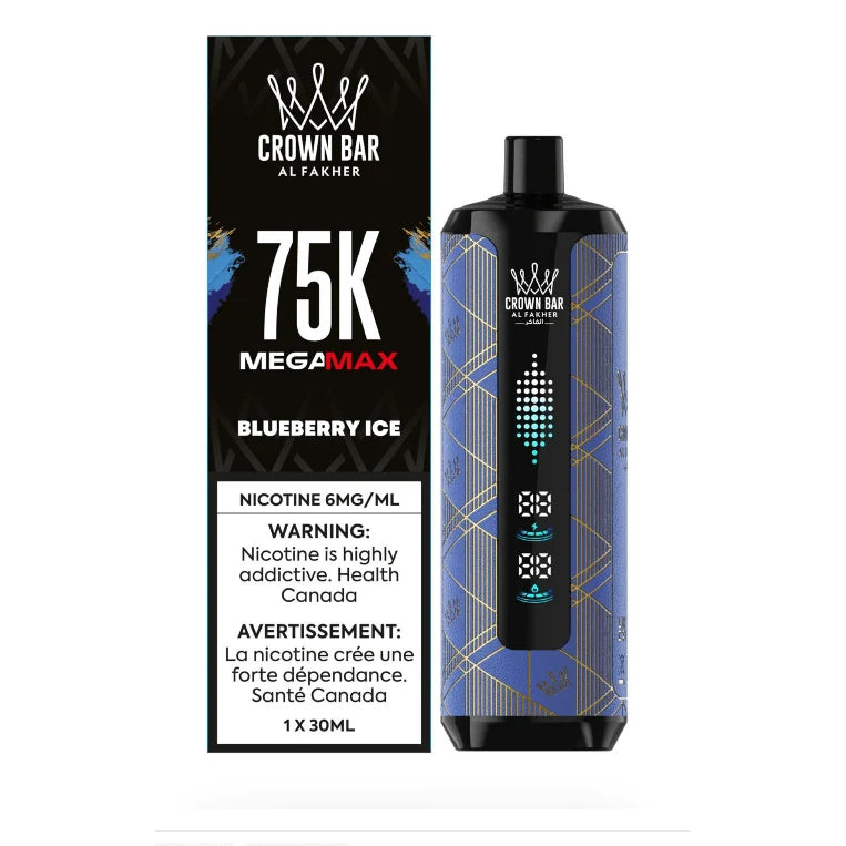 Crown Bar AL Fakher MegaMax 75k Blueberry Ice 6mg/mL (provincial)