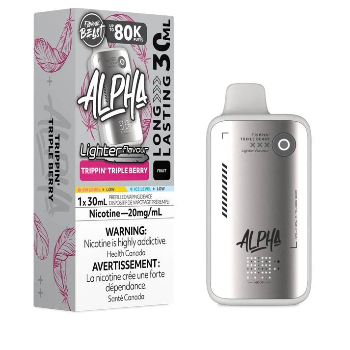 Flavour Beast Alpha Lighter 80k Trippin’ Triple Berry 20mg/30mL disposable (Provincial)