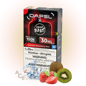 Capsl x Flavour Beast 150K Supreme Strawberry Kiwi Iced 20mg/30mL Disposable (Provincial)