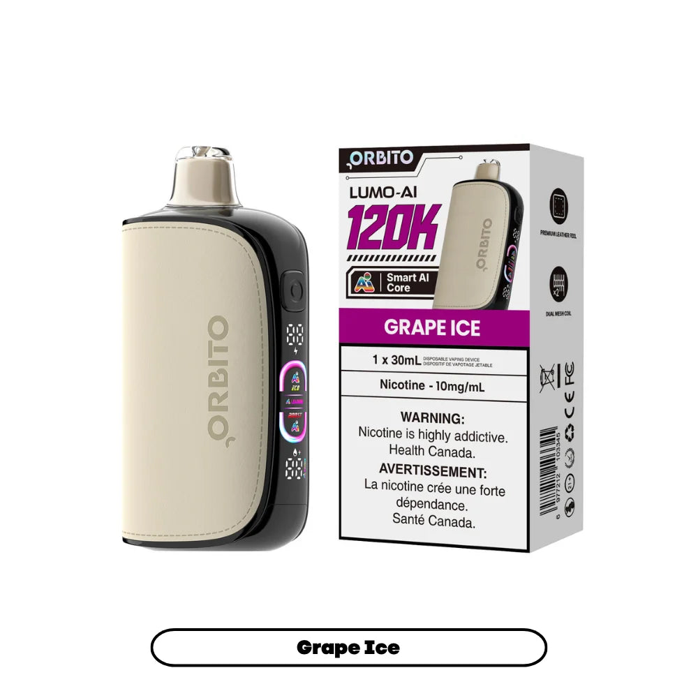 Orbito Lumo AI 120k Grape Ice 10mg/mL disposable (Provincial)