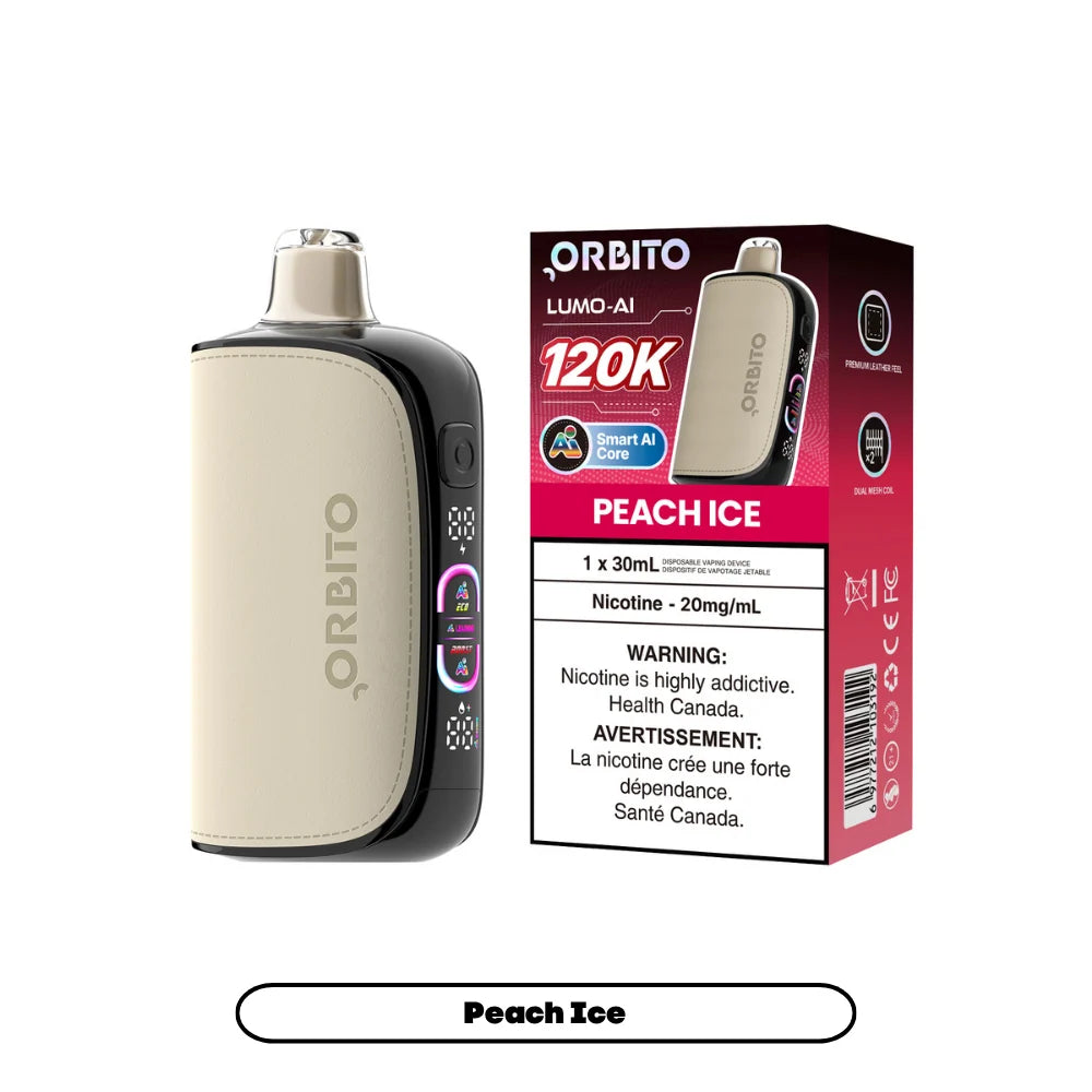 Orbito Lumo AI 120k Peach Ice 20mg/mL disposable (Provincial)