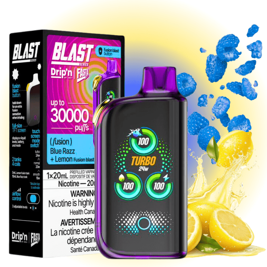 Drip’n Fasta 30k puffs Blue Razz + Lemon (Fusion) 20mg/mL disposable (Provincial)