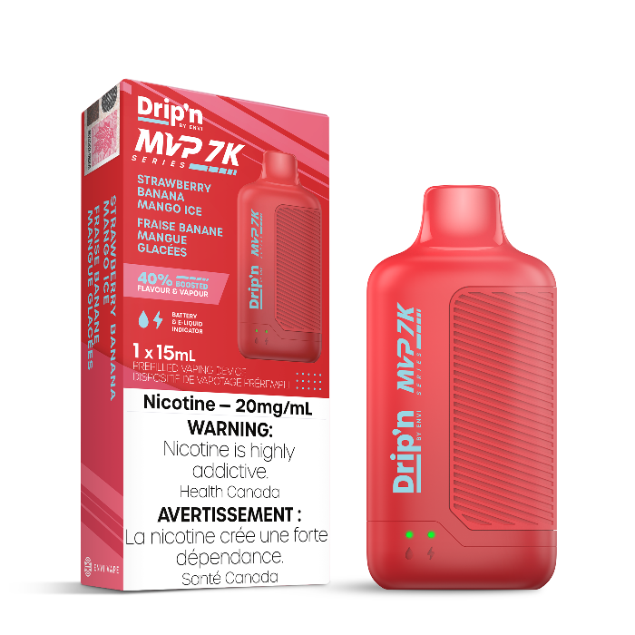 Drip’n Mvp 7k Strawberry Banana Mango Iced 20mg/ml disposable (Provincial)