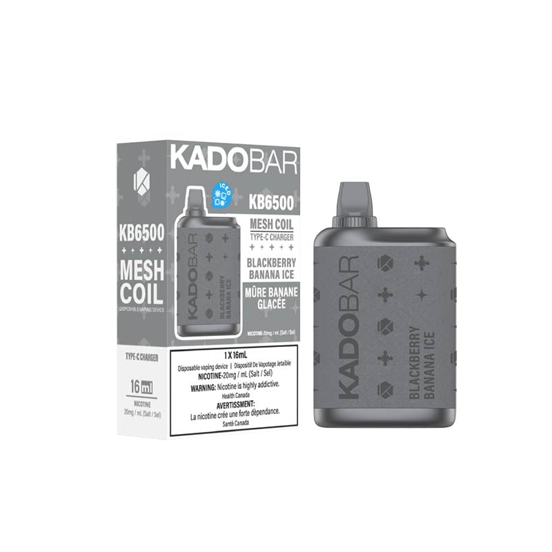 Kadobar 6500 puffs blackberry banana ice 20mg disposable