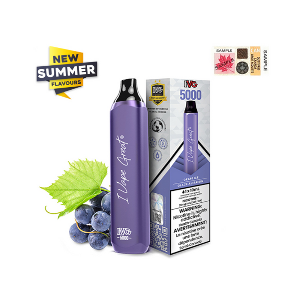 IVG 5000 Grape Ice 20mg/mL disposable (provincial)