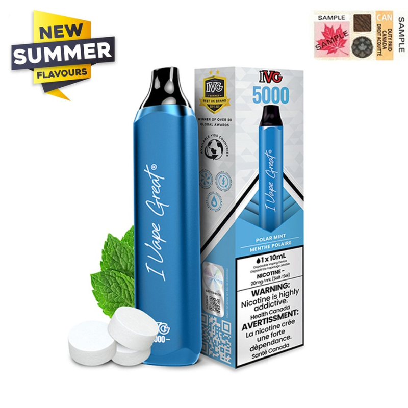 IVG 5000 Polar Mint 20mg/mL disposable (provincial)