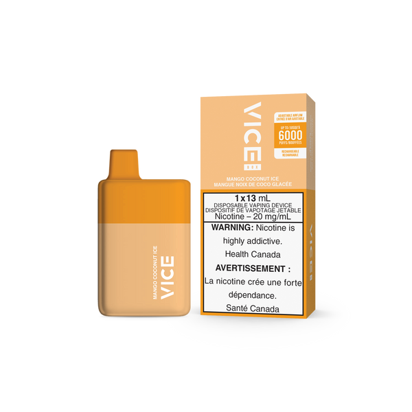 Vice box 6000 Mango Coconut Ice 20mg/mL disposable (Provincial)