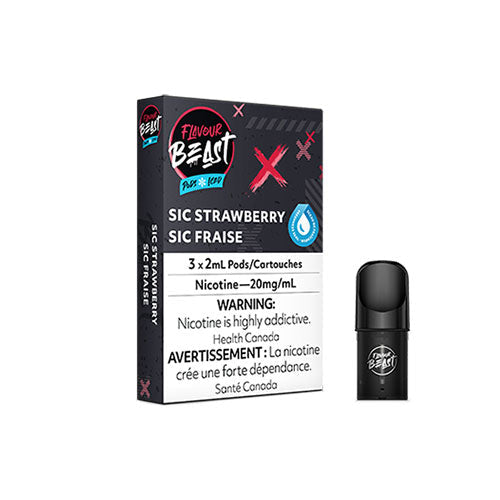 Flavour Beast pods Sic Strawberry Iced 20mg/mL (Provincial)