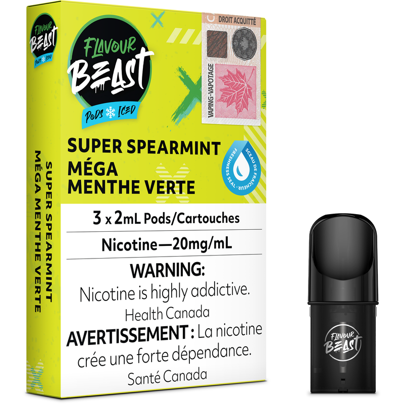 Flavour Beast pods Super Spearmint Iced 20mg/mL(Provincial)