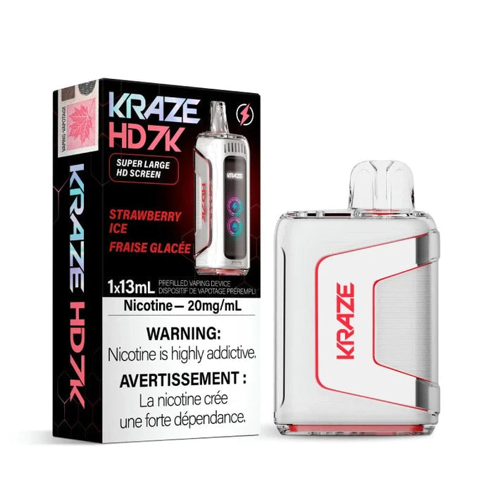 Kraze HD7K Strawberry Ice 20mg/mL disposable (Provincial)