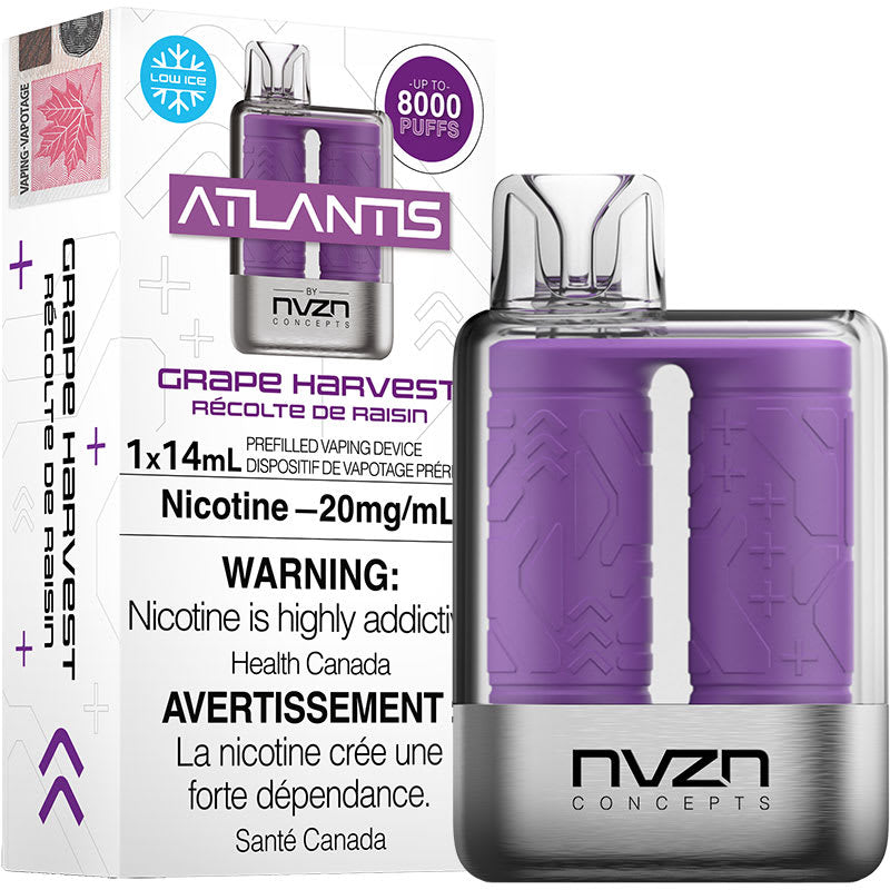 Atlantis 8000 Grape Harvest 20mg/mL disposable (Provincial)