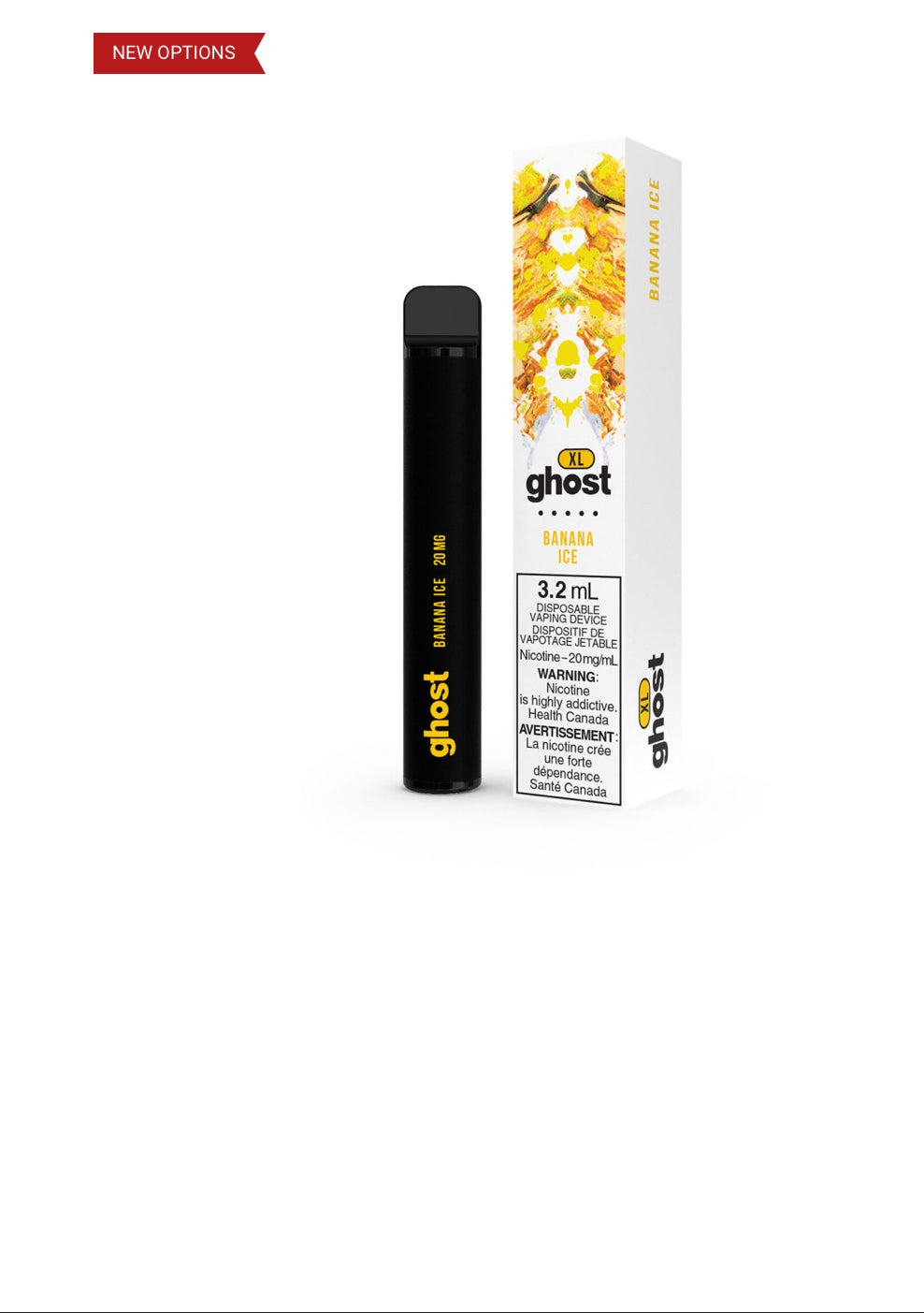 Ghost XL 800 Banana Ice 20mg/mL disposable(Provincial)