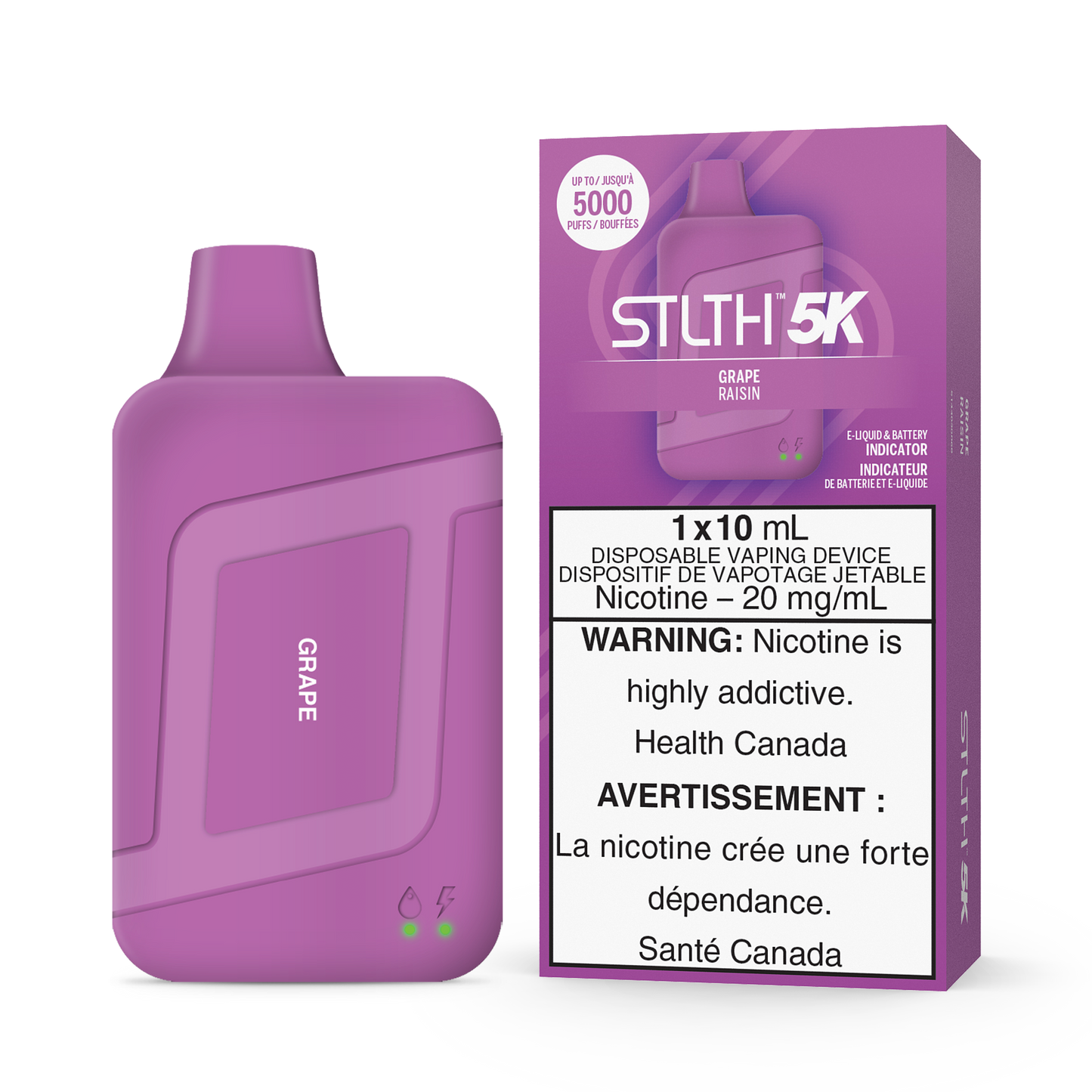 Stlth 5k Grape Ice 20mg/mL disposable (Provincial)