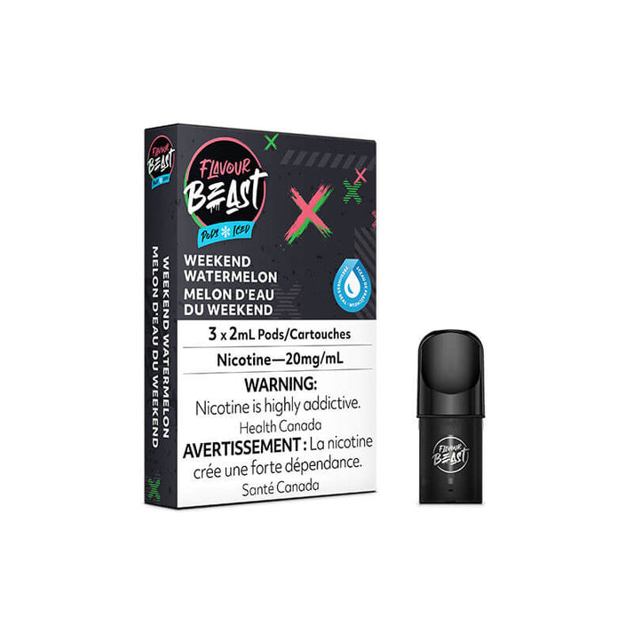 Flavour Beast pods Weekend Watermelon Iced 20mg/mL(Provincial)