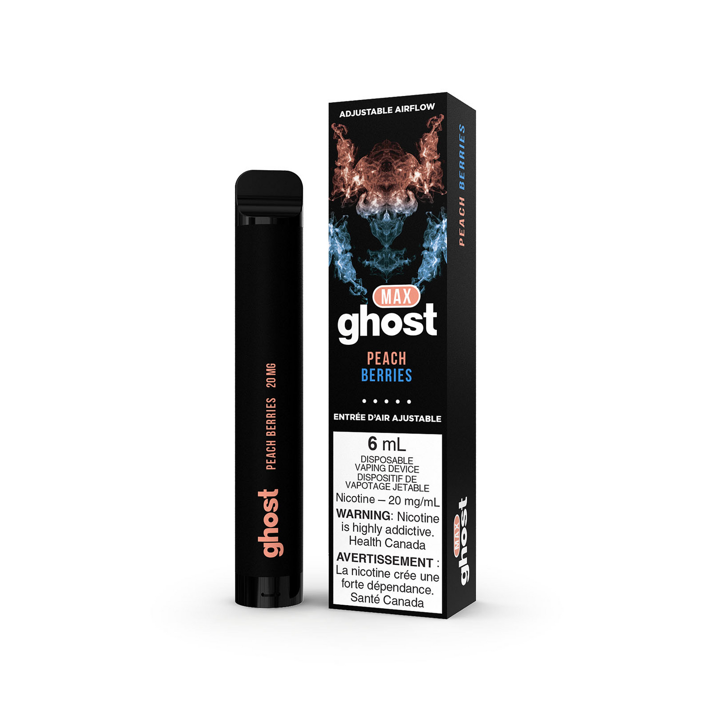 Ghost max 2000 Peach Berries 20mg/mL disposable(Provincial)
