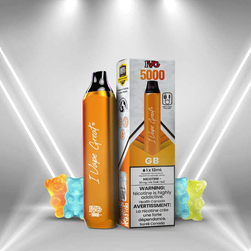 IVG 5000 Gummy Bear (GB) 20mg/mL disposable (provincial)