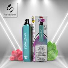 IVG 5000 Raspberry Menthol 20mg/mL disposable (provincial)
