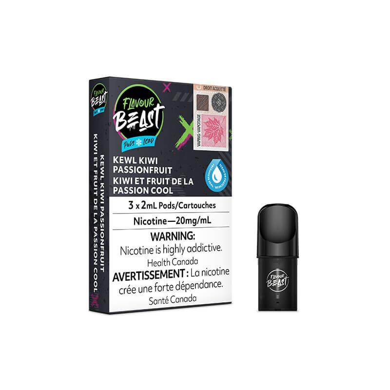 Flavour Beast pods Kewl Kiwi Passionfruit Ice 20mg/mL(Provincial)