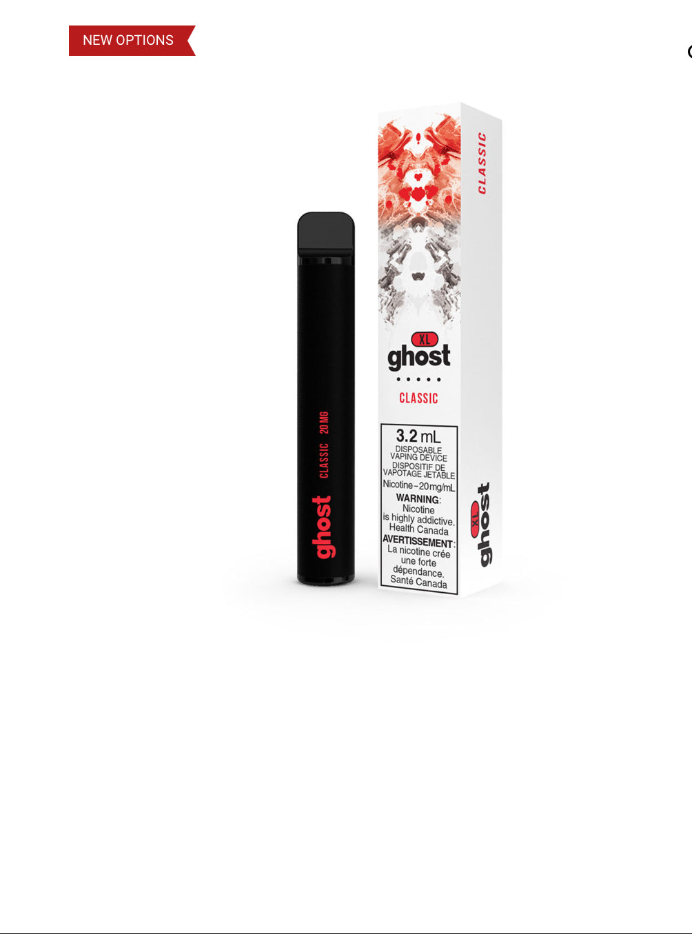 Ghost XL 800 Classic 20mg/mL disposable(Provincial)
