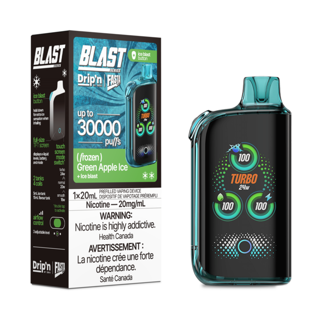 Drip’n Fasta 30k puffs Green Apple Ice  disposable 20mg/mL(Provincial)