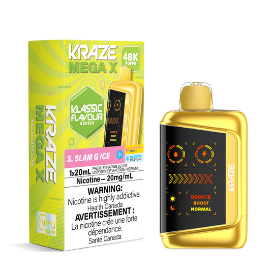 Kraze Mega X 48k S.Slam G Ice 20mg/mL  Disposable (Provincial)