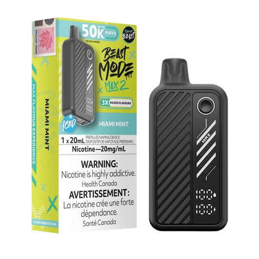 Flavour Beast Beast Mode Max 2 50K Miami Mint Ice 20mg/mL disposable (Provincial)