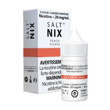 Nix salt e-liquid Peach please 20mg/mL-30mL