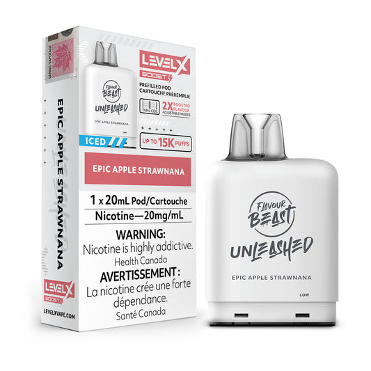 Flavour Beast Unleashed levelX boost pod 15K Apple Strawnana 20mg/mL