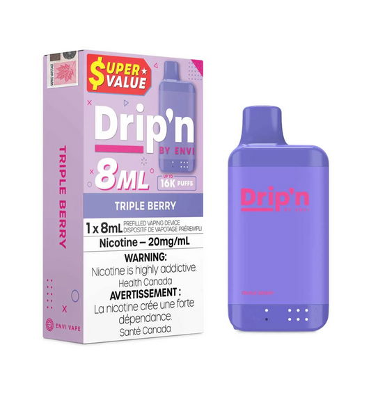 Drip’n by Envi 16k Triple Berry 20mg/mL disposable (Provincial)