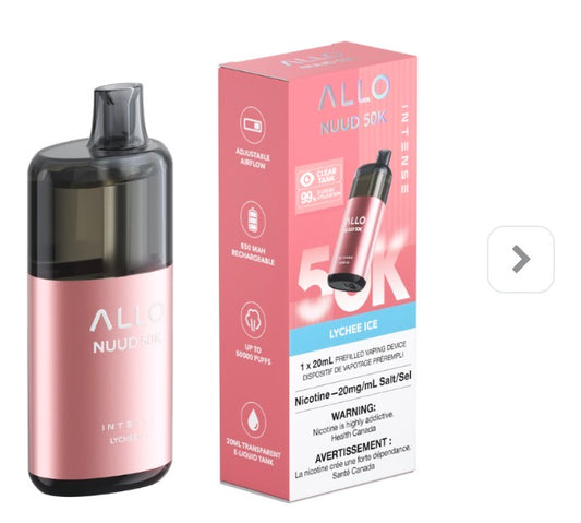 Allo Nuud 50K Lychee Ice 20mg/ml disposable (Provincial)