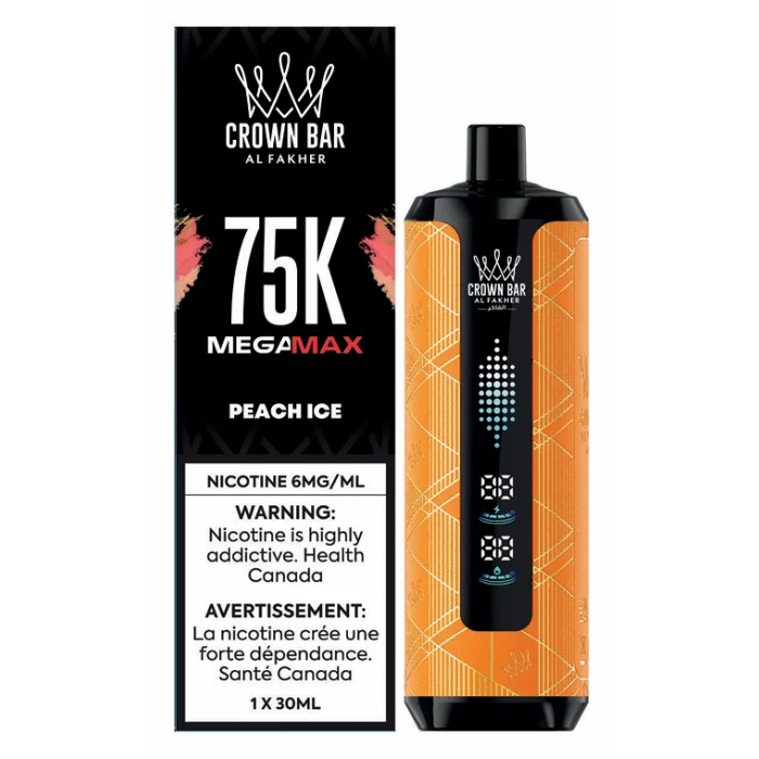 Crown Bar AL Fakher MegaMax 75k Peach Ice 6mg/ml (Provincial)