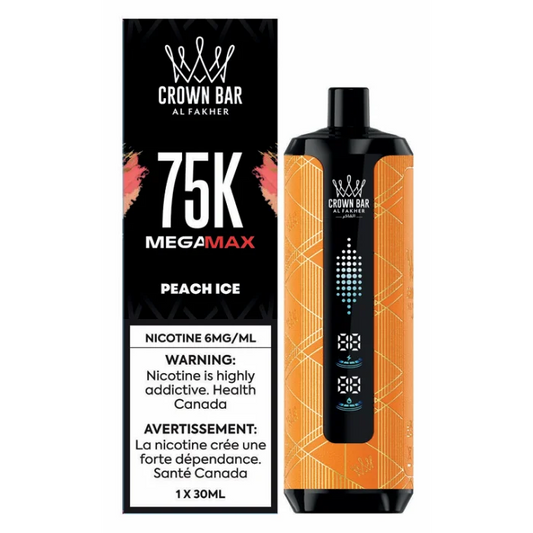 Crown Bar AL Fakher MegaMax 75k Peach Ice 6mg/ml (Provincial)