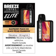 Breeze elite S50 4000 Raspberry peach ice 20mg/mL disposable