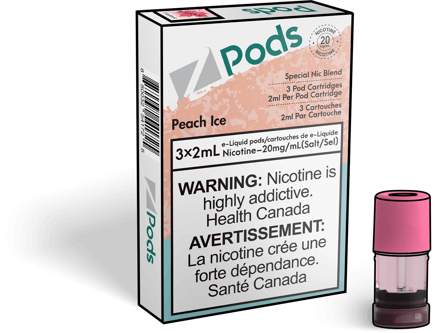 Zpods Peach Ice 20mg/mL (Provincial)