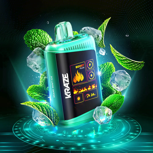 Kraze HD Mega 20k Miami Mint Ice 20mg/mL disposable (Provincial)