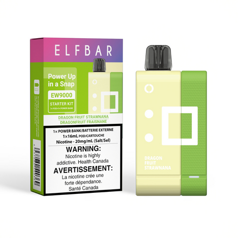 Elf bar EW9000 Dragon fruit Strawnana 20mg/mL pod + power bank