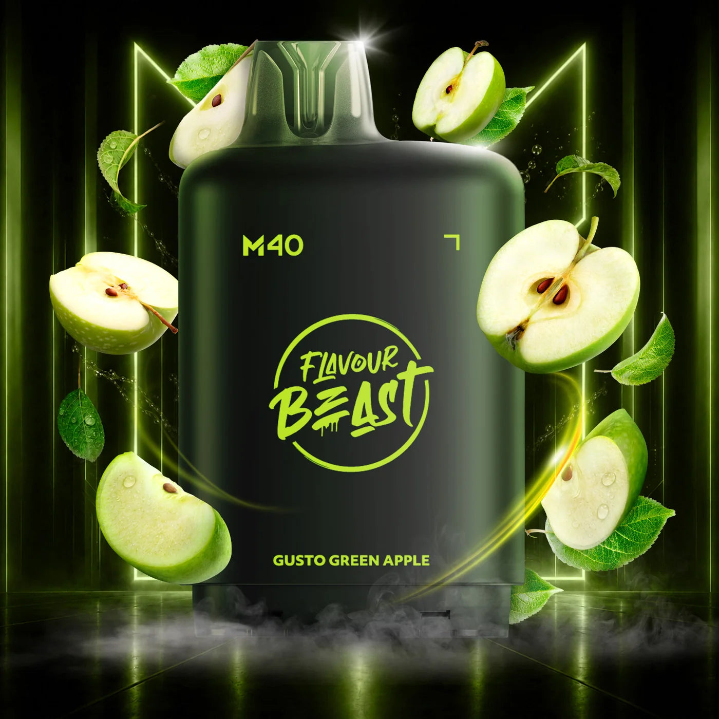 Flavour Beast Level X M Series pod 160k Gusto Green Apple 20mg/mL (Provincial)