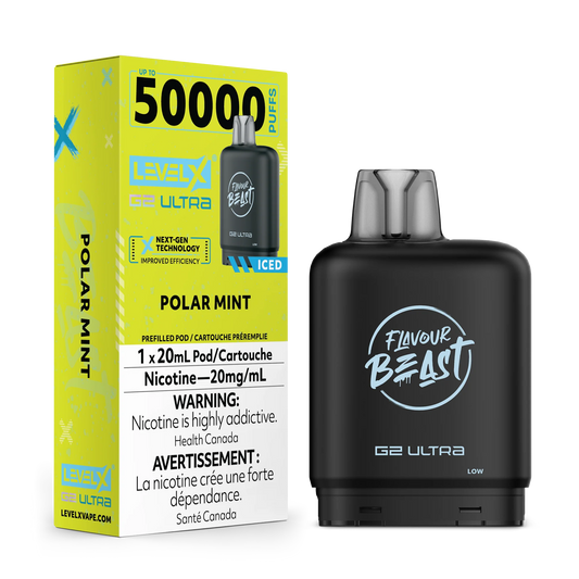Flavour Beast LevelX Boost G2 Ultra pod 50k Polar Mint Iced 20mg/mL (Provincial)
