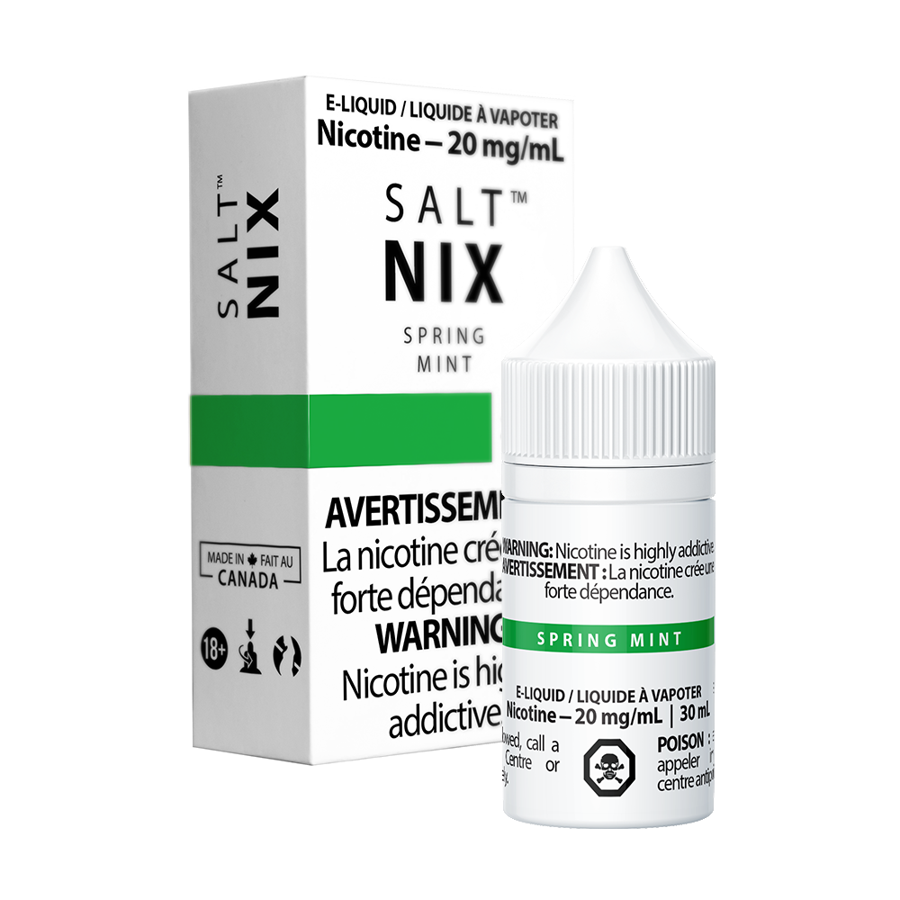 Nix salt e-liquid Spring Mint 20mg/mL-30mL (Provincial)