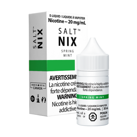 Nix salt e-liquid Spring Mint 20mg/mL-30mL (Provincial)