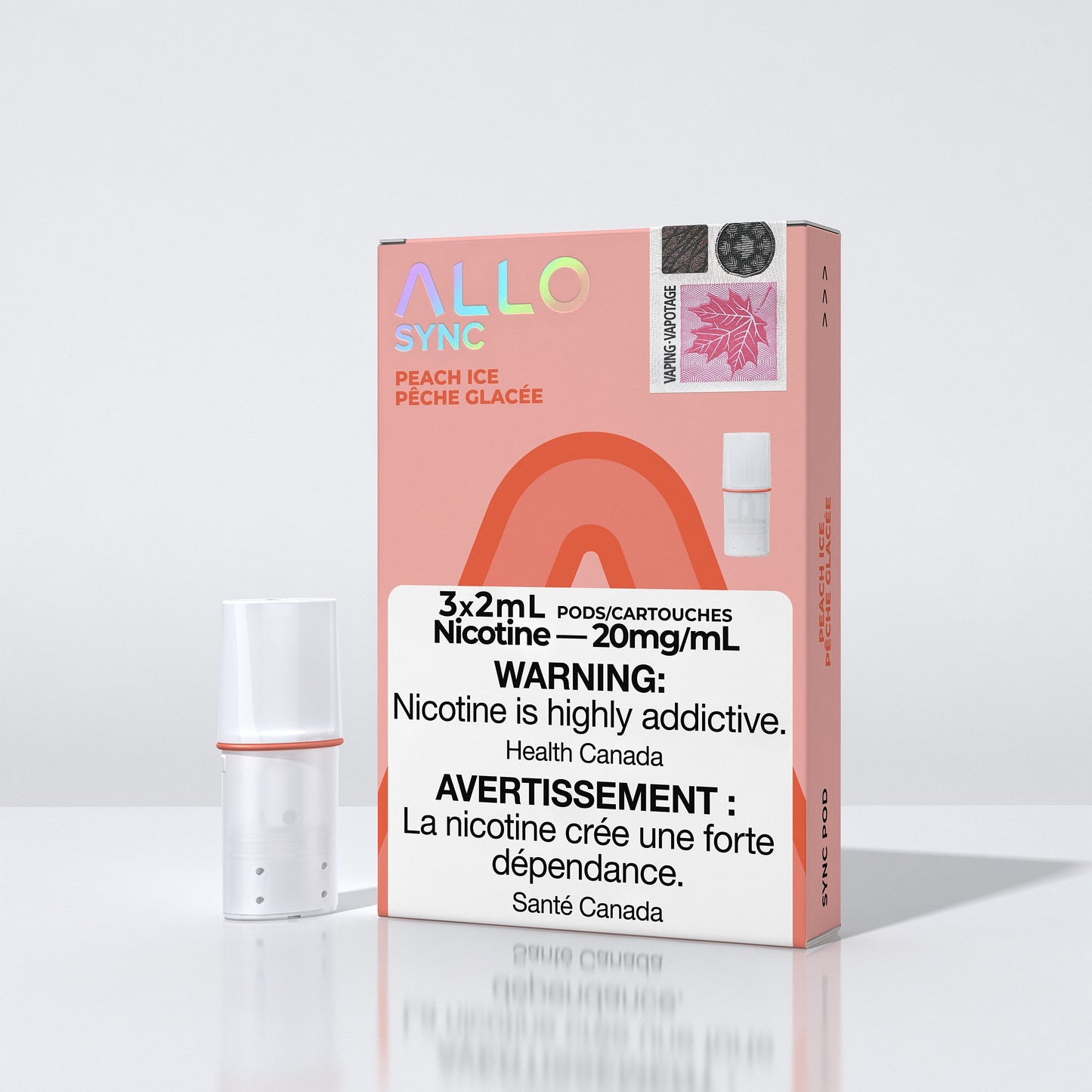 Allo sync HIT pods Peach Ice 20mg/mL