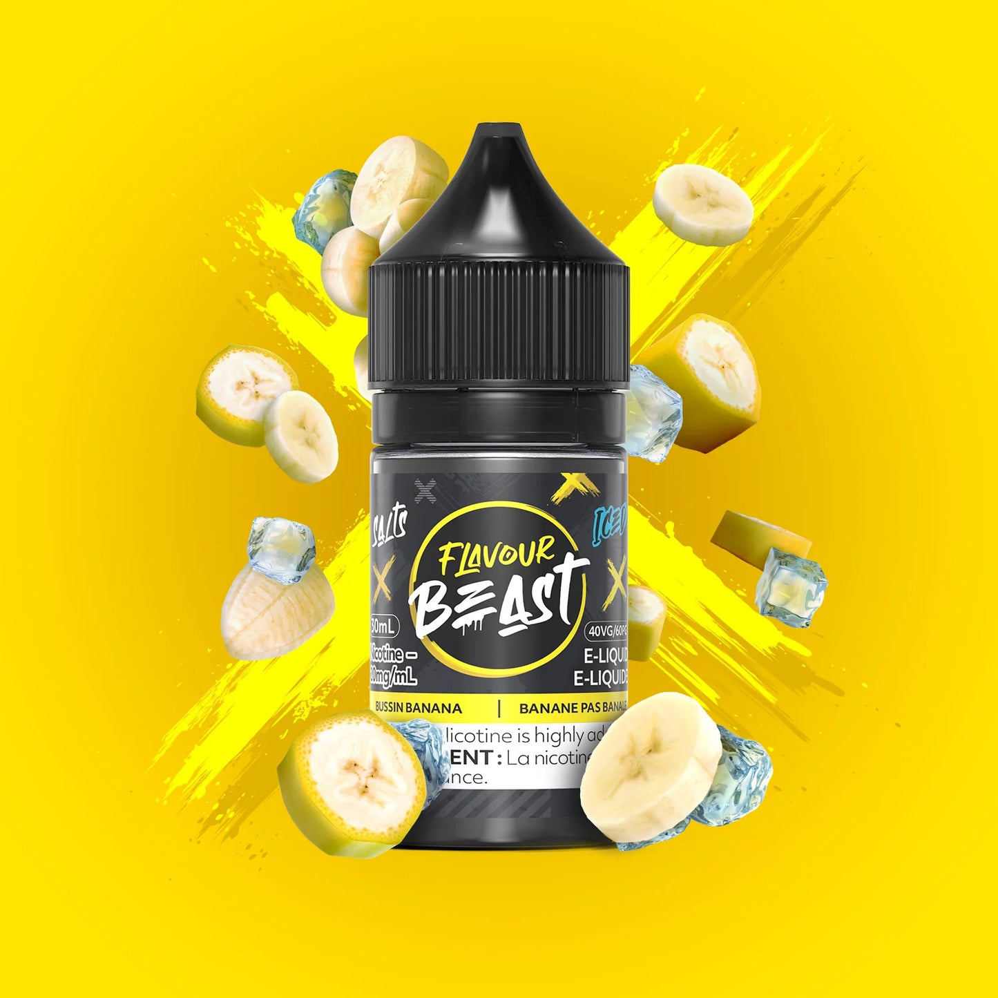 Flavour Beast e-liquid Bussin Banana Iced 10mg/mL-30mL (Provincial)