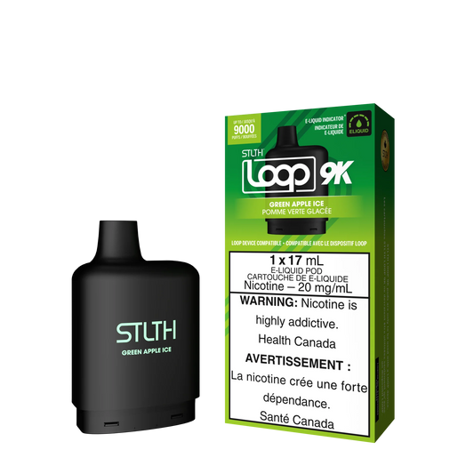 Stlth Loop Pod 9K Green Apple Ice 20mg/17ml (Provincial)