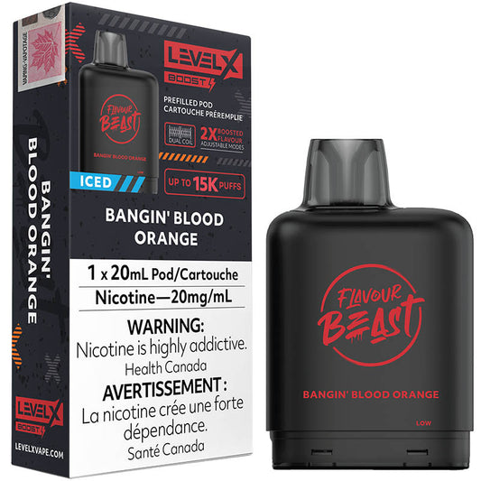 Flavour Beast LevelX boost pod 15K Bangin Blood Orange Iced 20mg/mL