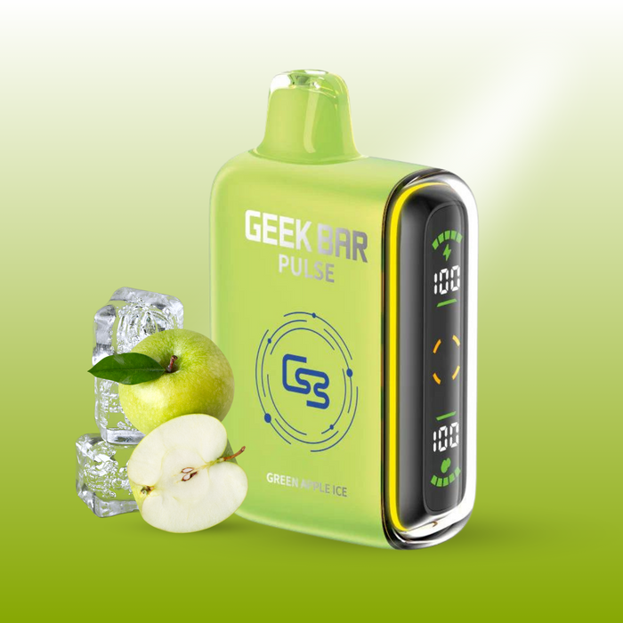 Geek bar Pulse 9000 Green Apple Ice 20mg/mL disposable