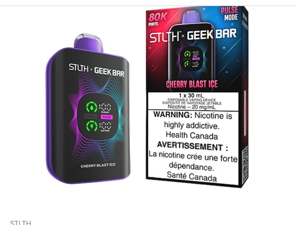 Stlth X Geek Bar 80k Cherry Blast Ice 20mg/30mL disposable (Provincial)