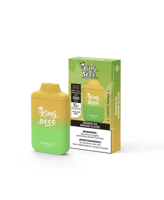 King (Zero Bar) Banana Ice 0mg/ml Disposable (Provincial)