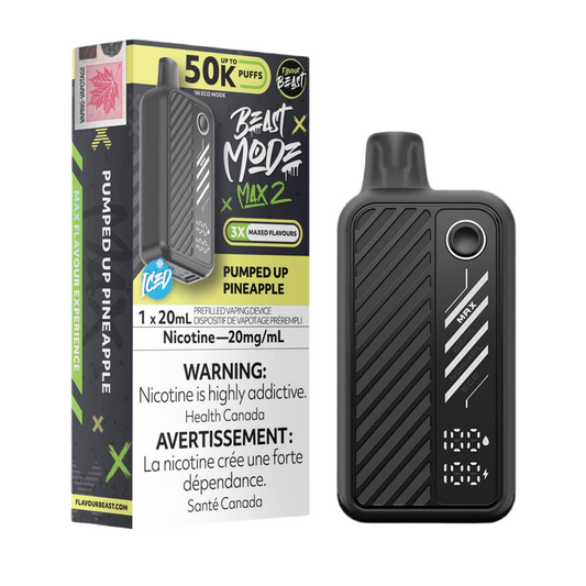 Flavour Beast Beast Mode Max 2 50K Pumped Up Pineapple Ice 20mg/mL disposable (Provincial)