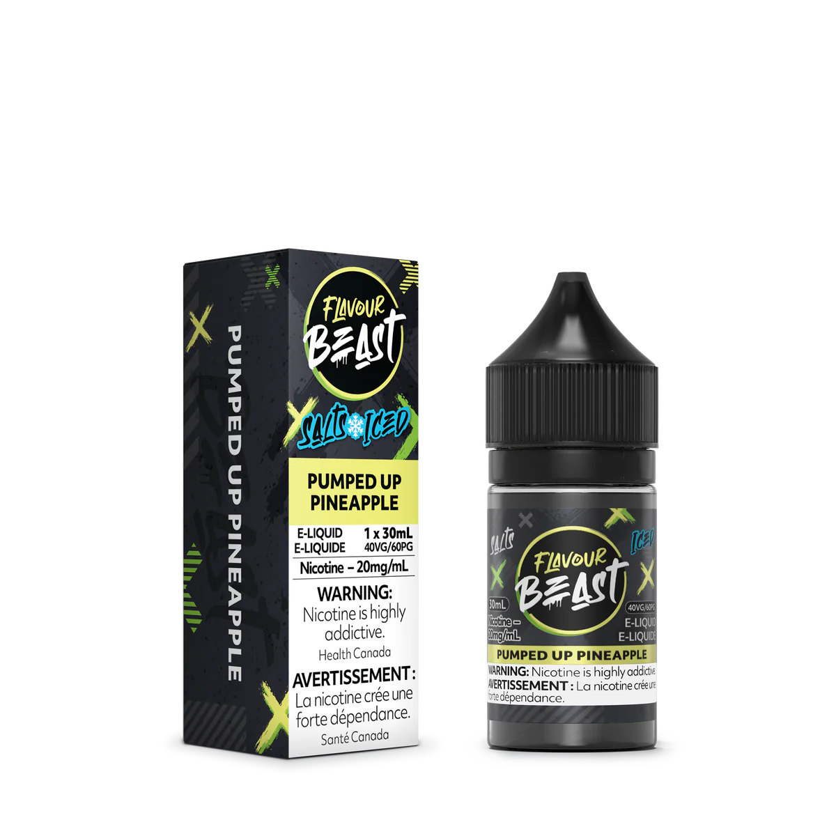 Flavour Beast e-liquid Pumped Up Pineapple Iced 20mg/mL-30ml (Provincial)