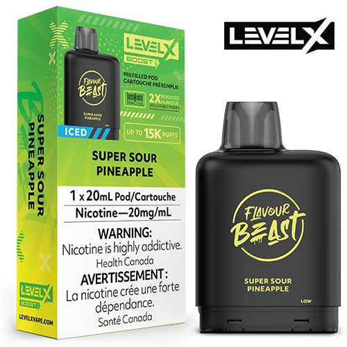 Flavour Beast LevelX Boost pod 25k Super Sour Pineapple Iced 20mg/mL